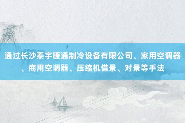 通过长沙泰宇暖通制冷设备有限公司、家用空调器、商用空调器、压缩机借景、对景等手法